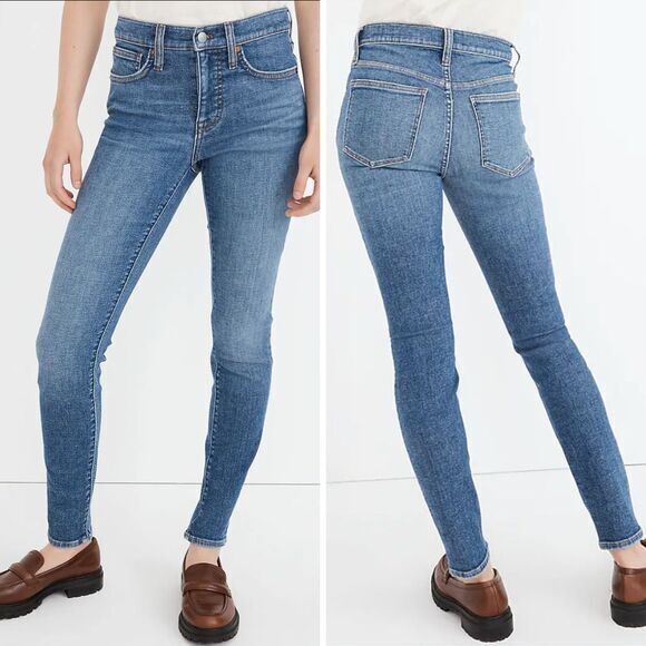 NEW Madewell Tall 9" Mid-Rise Skinny‎ Jeans in Heathfield Wash, 25T - Picture 2 of 16